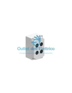 Panneau à boutons-poussoirs en métal gris Lovato LPZM4CA8, 2x2 trous